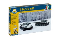 Збірна модель 1/72 комплект з двух моделей танк T34/76 m42 Italeri 7523