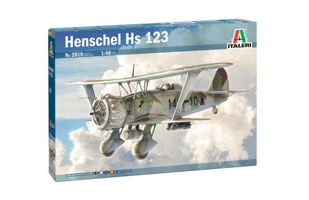 Сборная модель 1/48 самолет биплан Henschel Hs-123 Italeri 2819