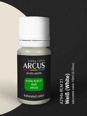 Акриловая краска RLM 21 Weiss (White) ARCUS A294