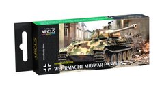 Набір акрилових фарб Wehrmacht Midwar Panzers Arcus A2098