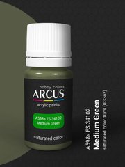 Акрилова фарба FS 34102 Medium Green ARCUS A598