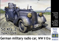 Збірна модель 1/35 німецький автомобіль радіозв`язку Sd. Kfz. 2 Type MASTER BOX 3531