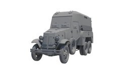 Збірна модель 1/72 з смоли 3D друк санітарний бронеавтомобіль БА-22 6x4 1939 BOX24 72-014