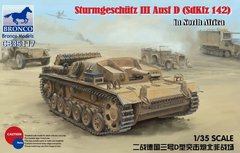 Assembled model 1/35 SAU Sturmgeschütz III Ausf D (SdKfz 142) in North Africa Bronco CB35117