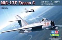 Assembled model 1/48 fighter MiG-17F Fresco C Hobby Boss 80334
