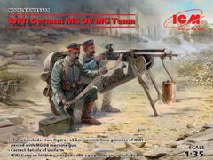 Фігури 1/35 Німецький кулеметний розрахунок MG08 1СВ (2 Фігури) ICM 35711