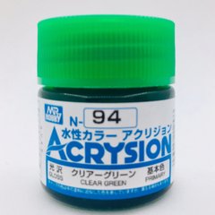 Лак глянцевий Acrysion (N) Clear Green Mr.Hobby N094