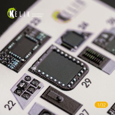 Інтер'єрні 3D наклейки для комплекту F-14D Super Tomcat Trumpeter (1/32) Kelik K32014, В наявності