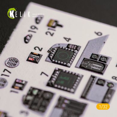 Інтер'єрні 3D наклейки для комплекту F-14D Super Tomcat Trumpeter (1/32) Kelik K32014, В наявності