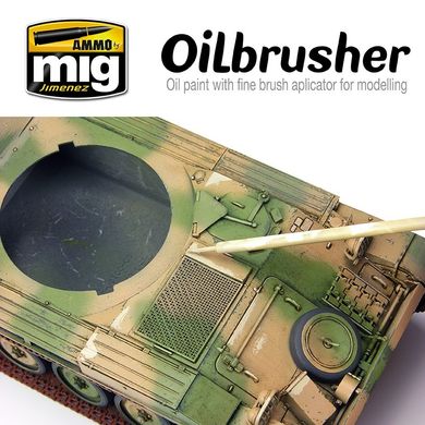 Олійна фарба з вбудованим пензлем-аплікатором OILBRUSHER Темно-синій Ammo Mig 3504