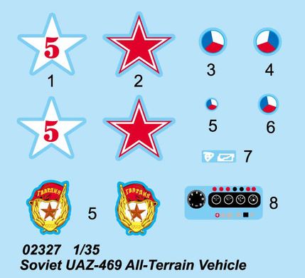 Збірна модель 1/35 військовий позашляховик УАЗ-469 All-Terrain Vehicle UAZ-469 Trumpeter 02327