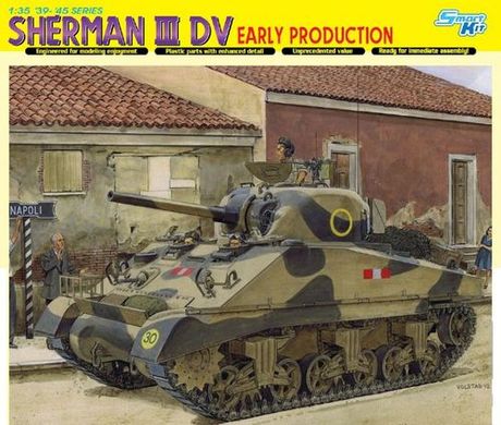 Assembled model 1/35 tank Sherman III DV Early Production Dragon D6573