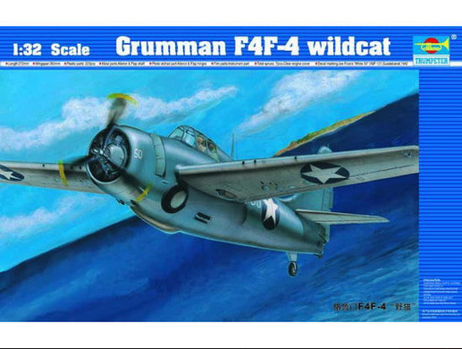 Збірна модель літак 1/32 Grumman F4F-4 wildcat Trumpeter 02223