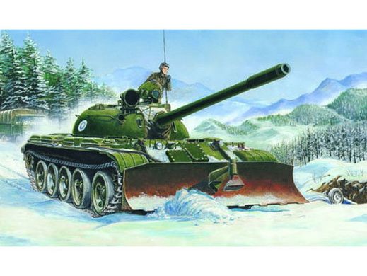 Збірна модель 1/35 танк Т-55 модель 1958 з БТУ-55 Trumpeter 00313