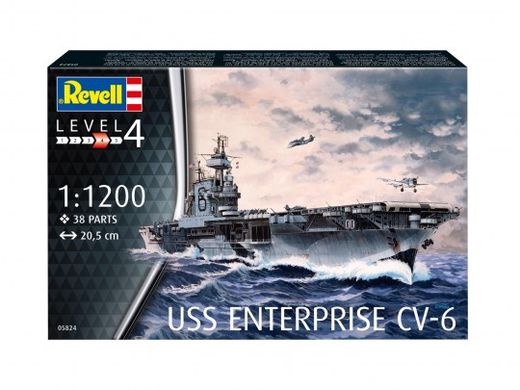 Збірна модель 1/1200 авіаносець USS Enterprise CV-6 Revell 05824