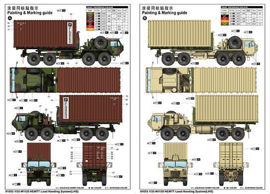 Assembly model 1:35 truck M1120 HEMTT Load Handing System (LHS) Trumpeter 01053