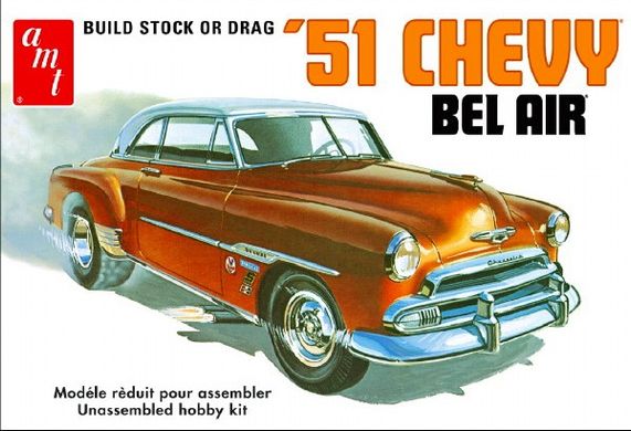Збірна модель 1/25 автомобілю CHEVY BEL AIR 1951 STOCK AMT 00862