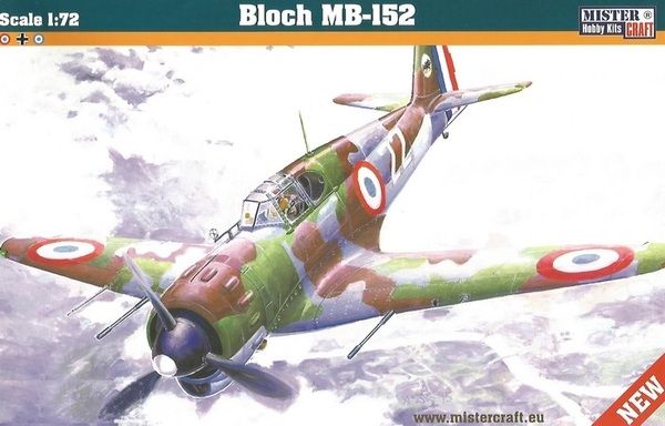 Сборная модель 1/72 самолет Bloch MB-152 MisterCraft D219