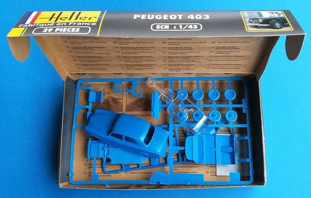 Assembly model 1/43 car Peugeot 403 Heller 80161