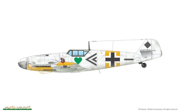 Сборная модель 1/48 винтовой самолет Bf 109G-2 ProfiPack Edition Eduard 82116
