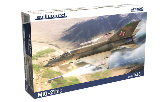 Prefab model 1/48 Soviet jet fighter MiG-21bis Weekend edition Eduard 84130