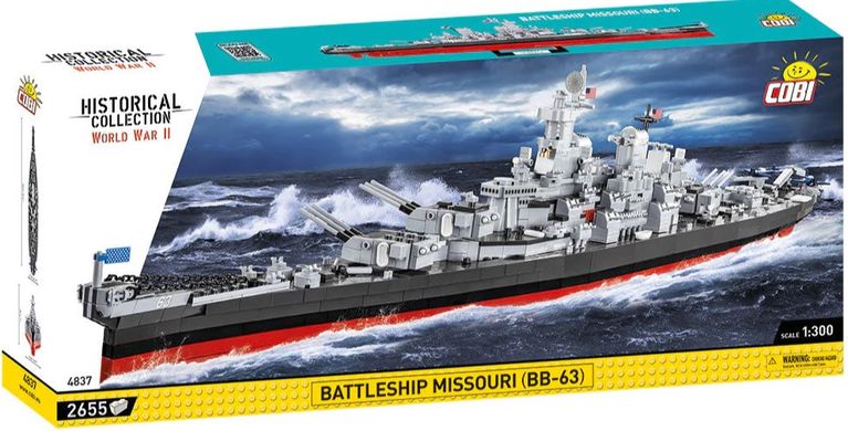 Учебный конструктор корабль Battleship Missouri (BB-63) COBI 4837