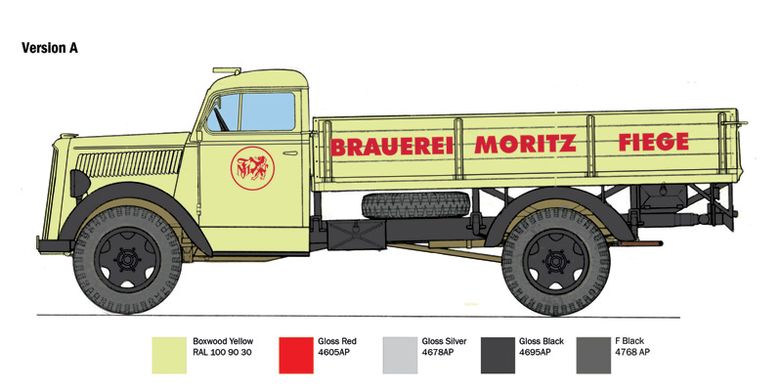 Збірна модель 1/24 вантажівка Opel Blitz Classic Italeri 3960