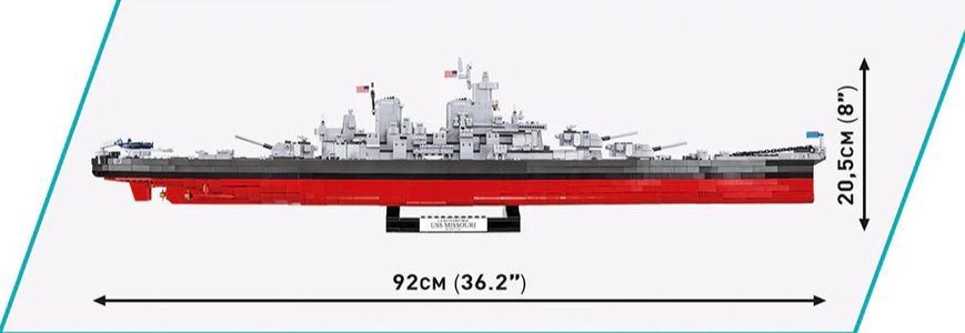 Учебный конструктор корабль Battleship Missouri (BB-63) COBI 4837