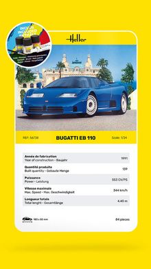 Збірна модель 1/24 автомобіль Bugatti EB 110 - Стартовий набір Heller 56738