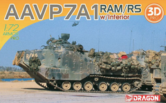 Збірна модель 1/72 сучасний американський БТР AAVP7A1 RAM/RS w/Interior Dragon D7619