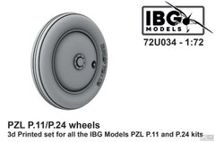 Збірна модель 1/72 3D Printed Set PZL P.11/P.24 - Wheels IBG Models 72U034, В наявності