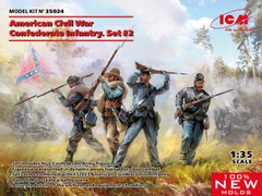 Фігури 1/35 Громадянська війна в Америці Піхота Конфедерації. Набір 2 ICM 35024