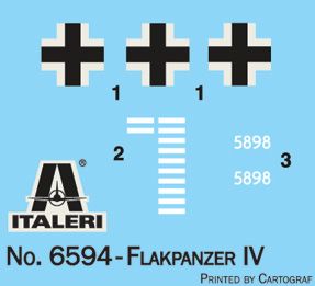 Assembled model 1/35 self-propelled anti-aircraft gun Flakpanzer IV Ostwind Italeri 6594