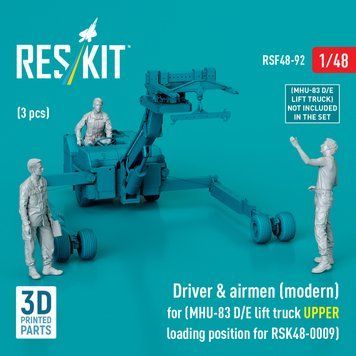 Фігури 1:48 водій та льотчики (3шт) MHU-83 D/E Reskit RSF48-0092