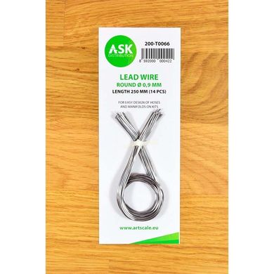 Lead wire - round Ø 0.9 mm x 250 mm (14 pcs.) Art Scale Kit ASK-200-T0066, In stock