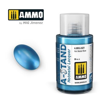 Металлическое покрытие A-STAND Hot Metal Blue Голубой горячий металл Ammo Mig 2421