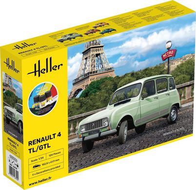 Збірна модель 1/24 ретро автомобіль Renault 4TL/GTL Стартовий набір Heller 56759