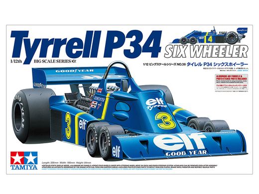 Збірна модель 1/12 гоночного боліда Tyrrell P34 Six Wheeler Tamiya 12036