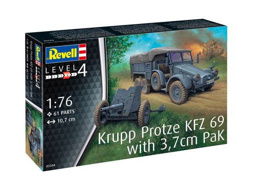 Модельний набір 1/76 Krupp Protze KFZ 69 with 3,7cm Pak Revell 03344