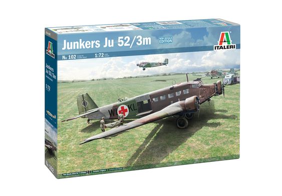 Сборная модель 1/72 самолет Junker Ju-52/3m Italeri 0102