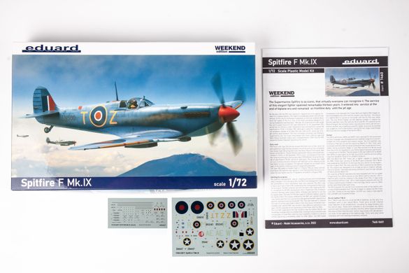 Збірна модель 1/72 гвинтовий літак Spitfire F Mk.IX Weekend Edition Eduard 7460
