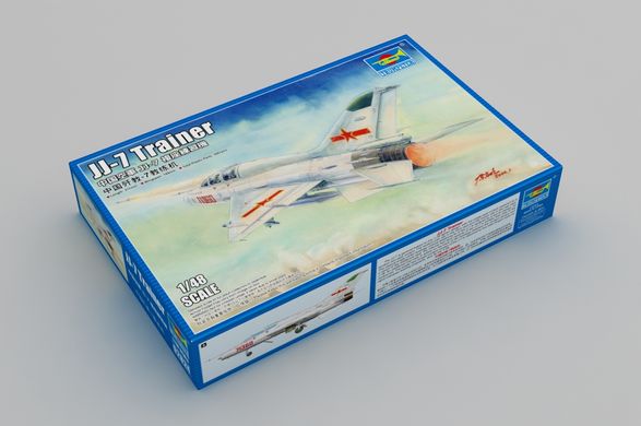 Сборная модель 1/48 реактивный самолет JJ-7 Trainer (МиГ-21УМ) Trumpeter 02824