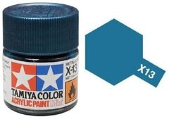 Акриловая краска X13 синий металлик (Metallic Blue) 10мл Tamiya 81513