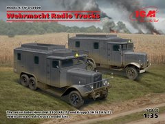Prefab models 1/35 Wehrmacht radio communication vehicles (Henschel 33D1 Kfz.72, Krupp L3H163 Kfz.72) ICM DS35