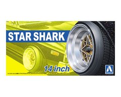 Комплект коліс Star Shark 14 inch Aoshima 05258 1/24, В наявності