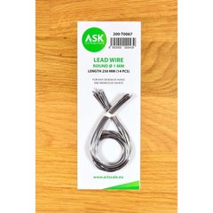 Lead wire - round Ø 1 mm x 250 mm (14 pcs.) Art Scale Kit ASK-200-T0067, In stock