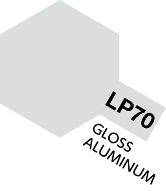 Нитро краска LP70 Глянцевый Алюминий (Gloss Aluminium) Tamiya 82170
