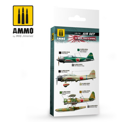 Набір фарб Ammo Mig Камуфляж для Японських літаків Другої світової війни Ammo Mig 7230