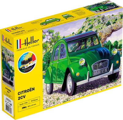 Prefab model 1/24 car Citroën 2 CV Starter kit Heller 56765