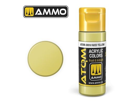 Акриловая краска ATOM Faded Yellow Ammo Mig 20016